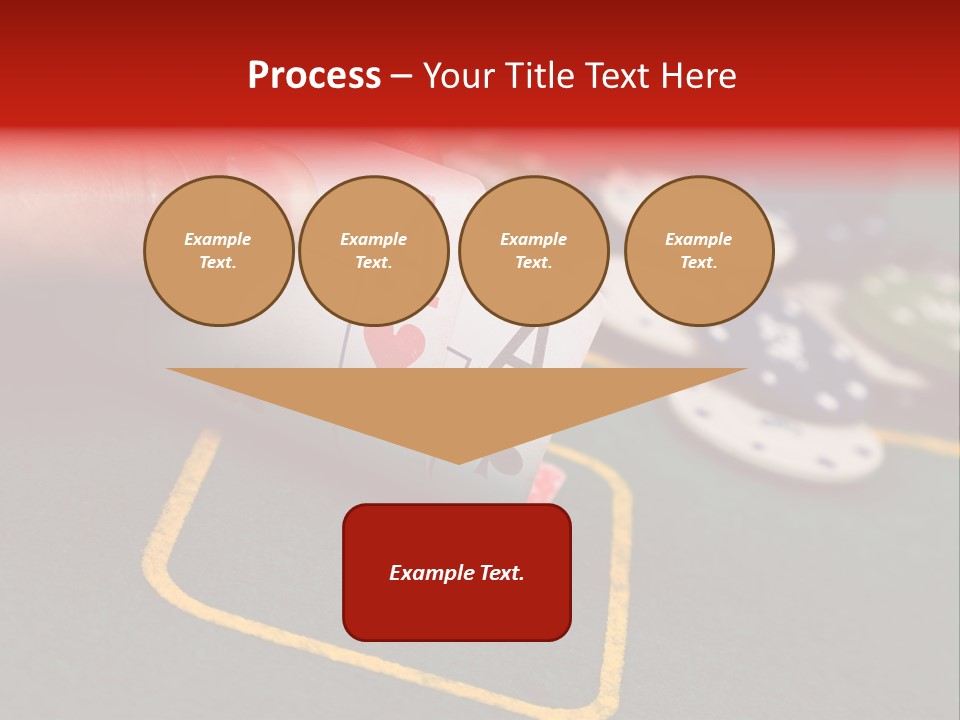 A Hand Holding A Playing Card Over A Casino Table PowerPoint Template