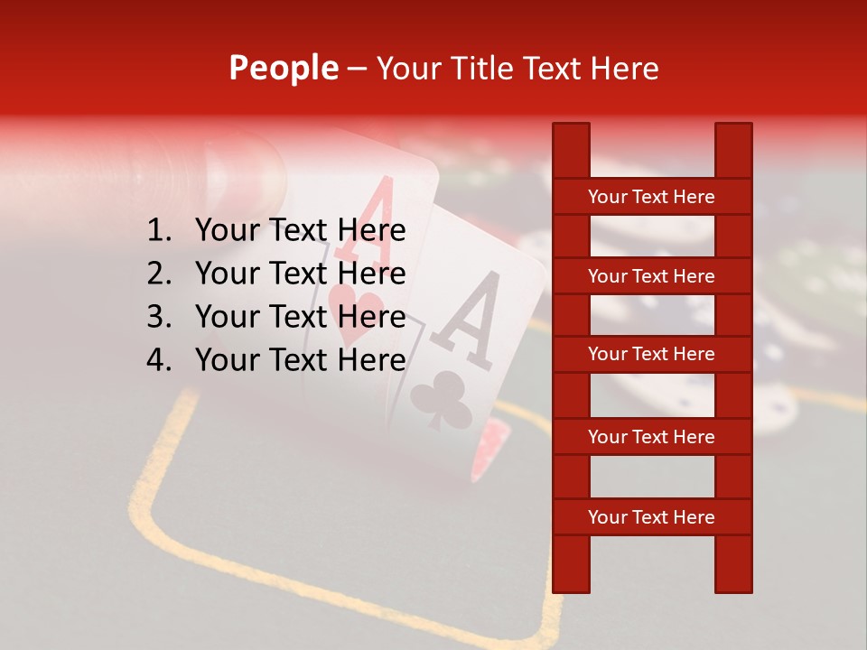 A Hand Holding A Playing Card Over A Casino Table PowerPoint Template