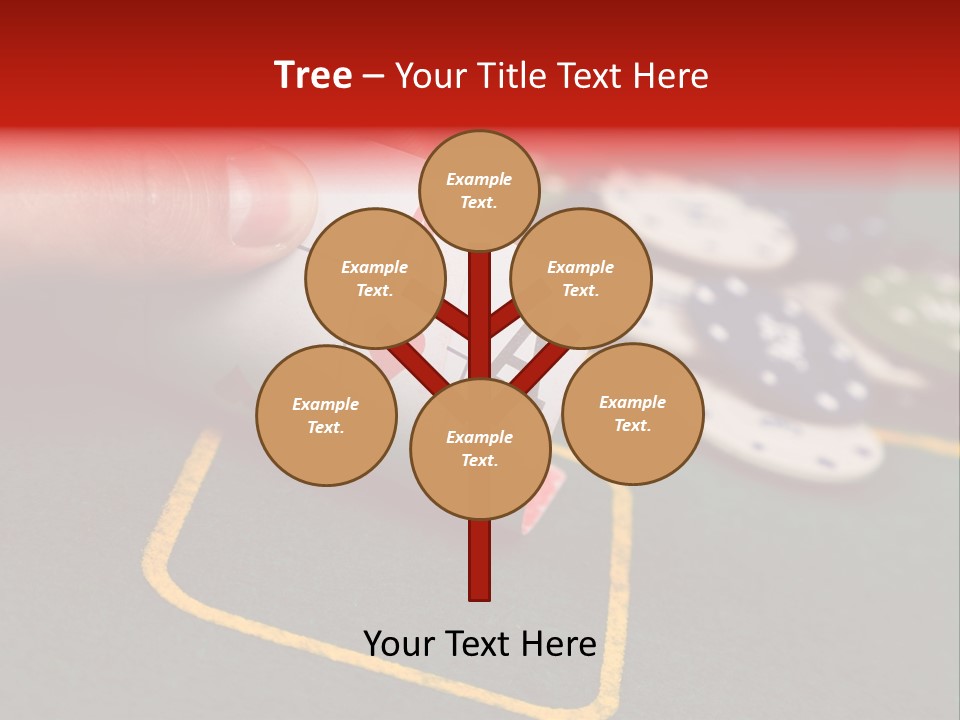 A Hand Holding A Playing Card Over A Casino Table PowerPoint Template