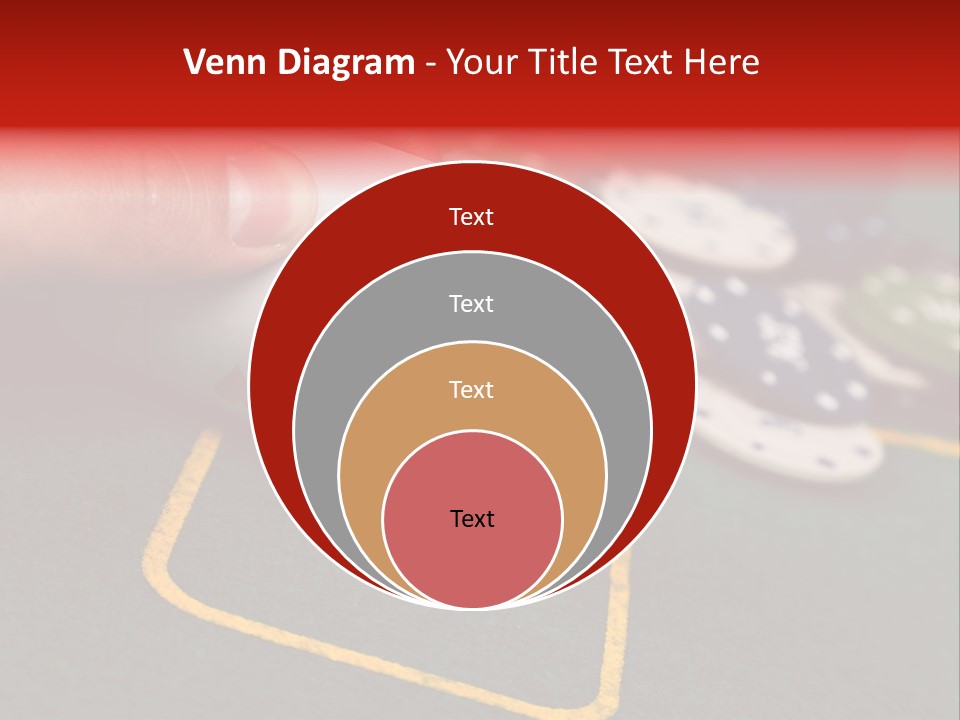 A Hand Holding A Playing Card Over A Casino Table PowerPoint Template