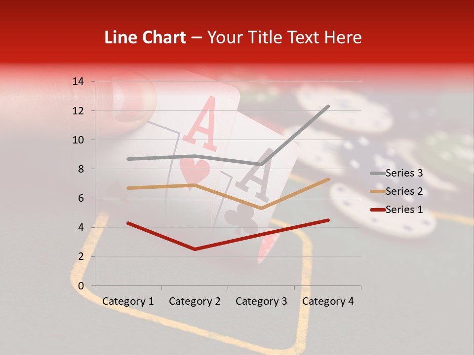 A Hand Holding A Playing Card Over A Casino Table PowerPoint Template