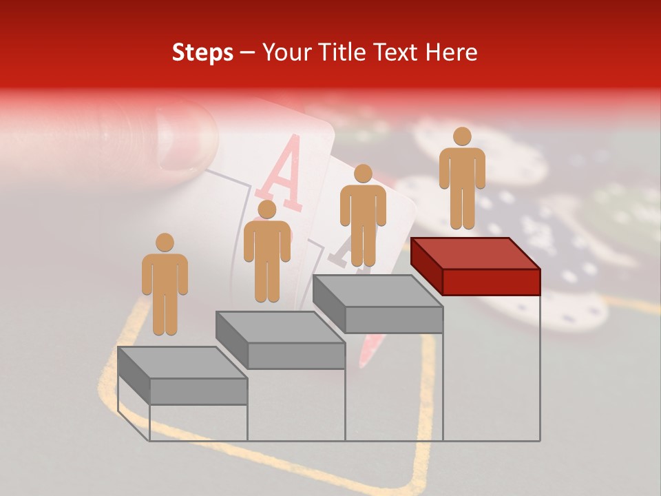 A Hand Holding A Playing Card Over A Casino Table PowerPoint Template