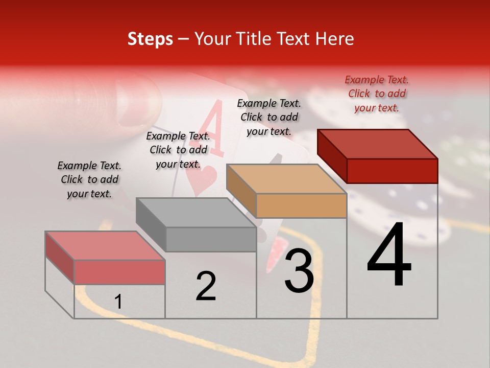 A Hand Holding A Playing Card Over A Casino Table PowerPoint Template