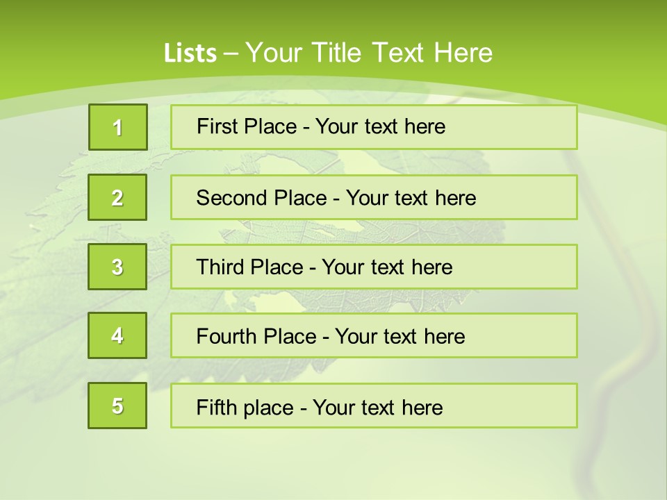 A Green Leaf On A Green Background PowerPoint Template