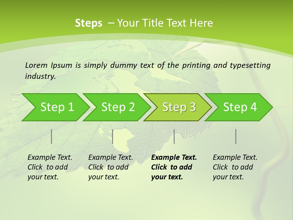 A Green Leaf On A Green Background PowerPoint Template