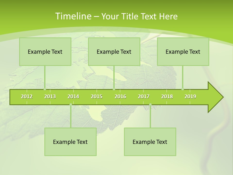 A Green Leaf On A Green Background PowerPoint Template