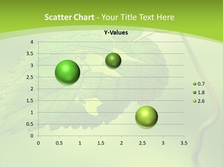 A Green Leaf On A Green Background PowerPoint Template