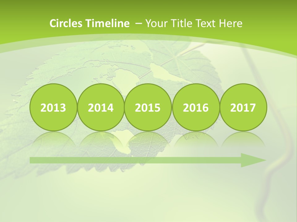 A Green Leaf On A Green Background PowerPoint Template