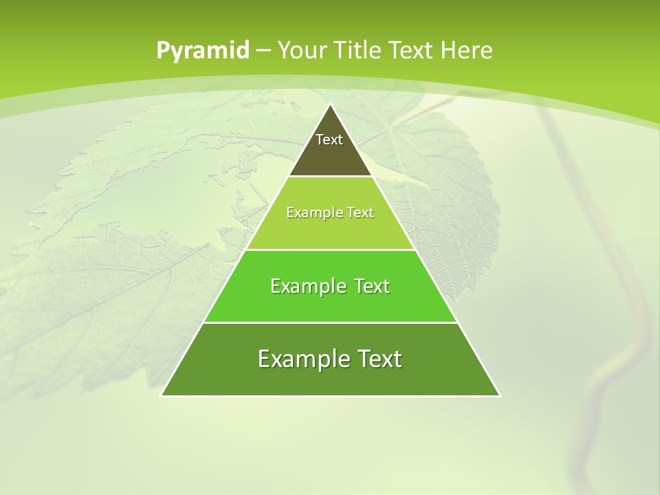 A Green Leaf On A Green Background PowerPoint Template