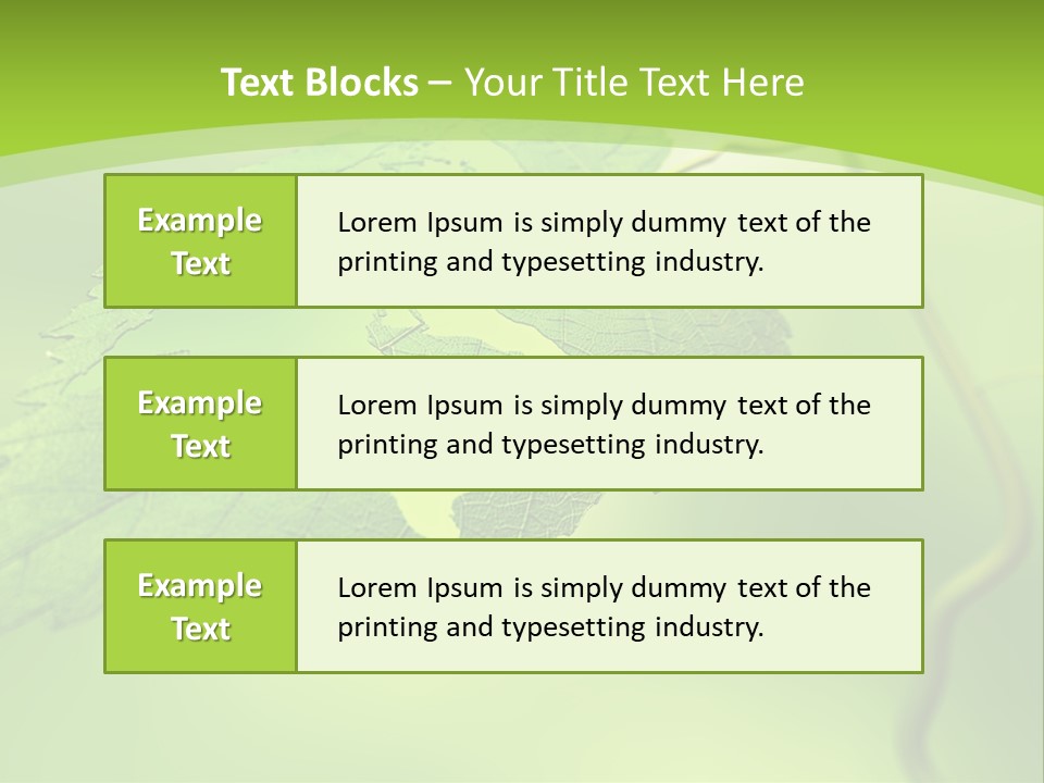 A Green Leaf On A Green Background PowerPoint Template