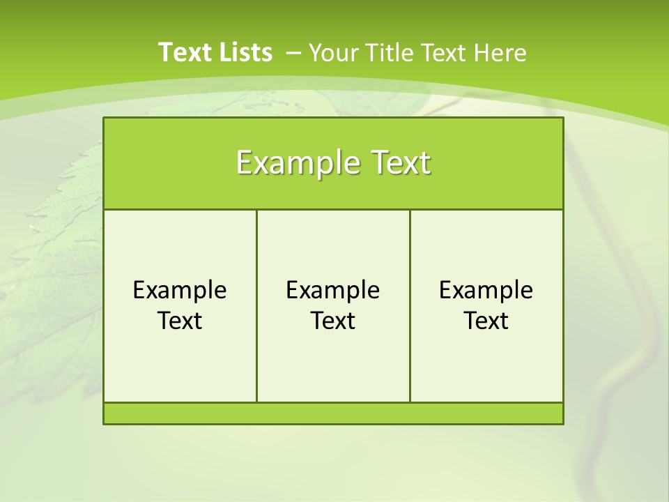 A Green Leaf On A Green Background PowerPoint Template