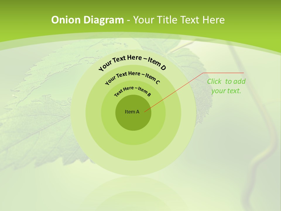 A Green Leaf On A Green Background PowerPoint Template