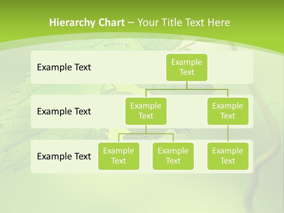 A Green Leaf On A Green Background PowerPoint Template