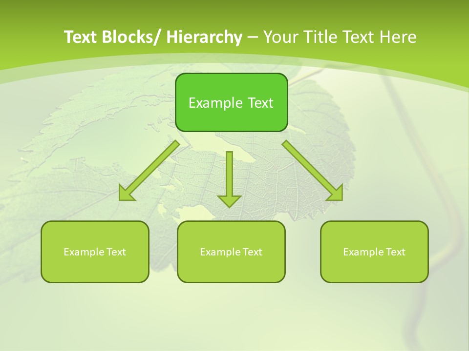 A Green Leaf On A Green Background PowerPoint Template