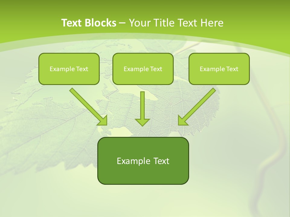 A Green Leaf On A Green Background PowerPoint Template