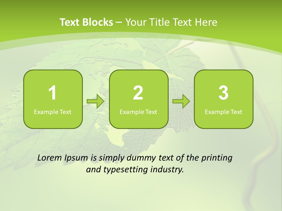 A Green Leaf On A Green Background PowerPoint Template