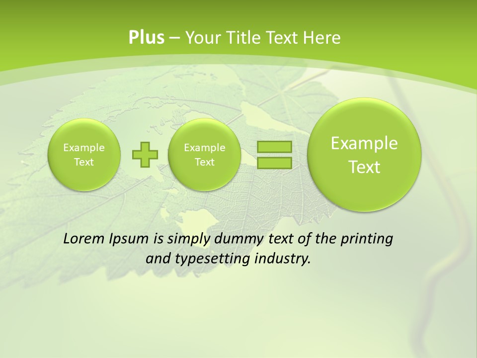 A Green Leaf On A Green Background PowerPoint Template