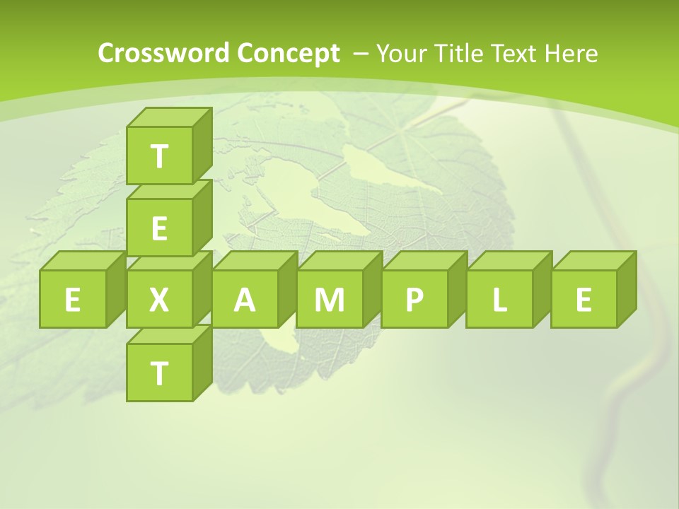 A Green Leaf On A Green Background PowerPoint Template