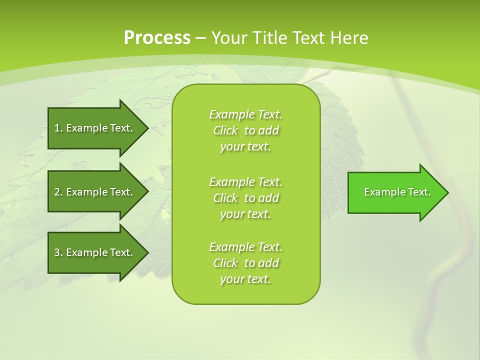 A Green Leaf On A Green Background PowerPoint Template