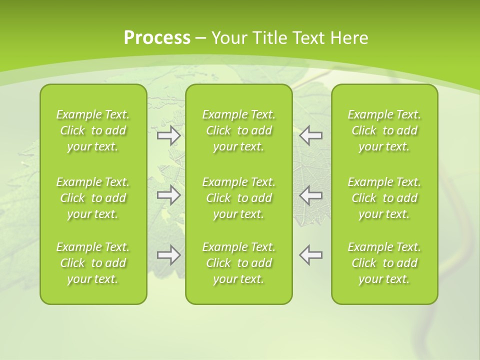A Green Leaf On A Green Background PowerPoint Template