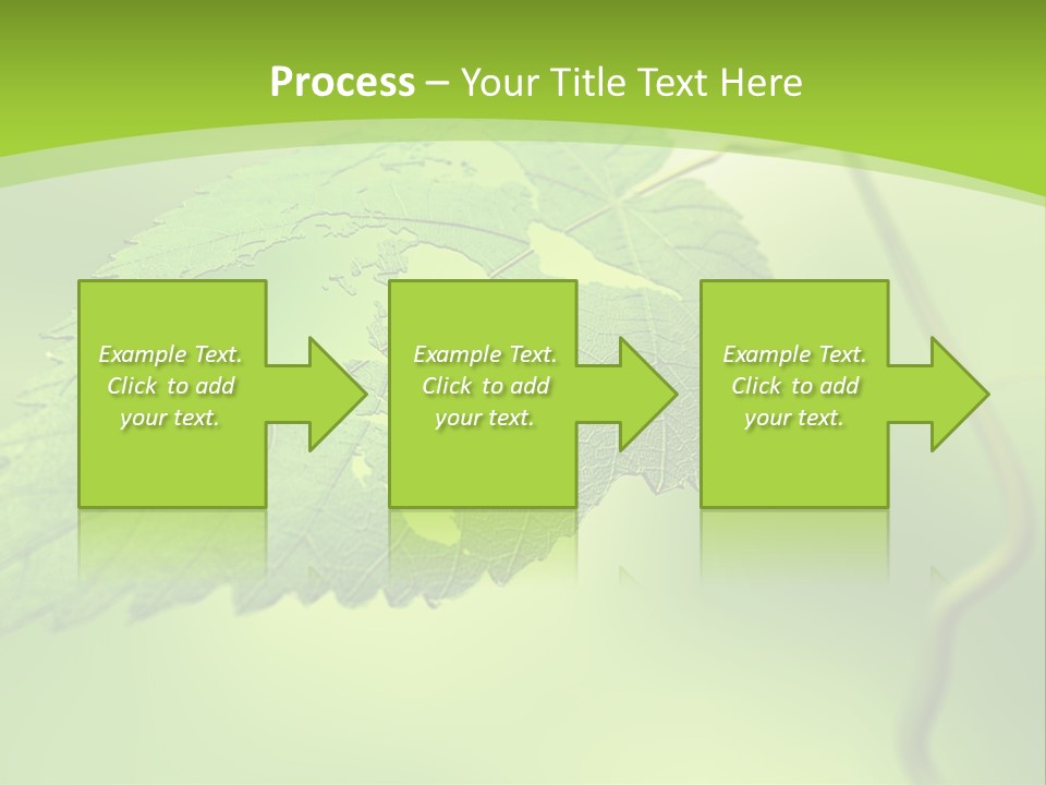 A Green Leaf On A Green Background PowerPoint Template