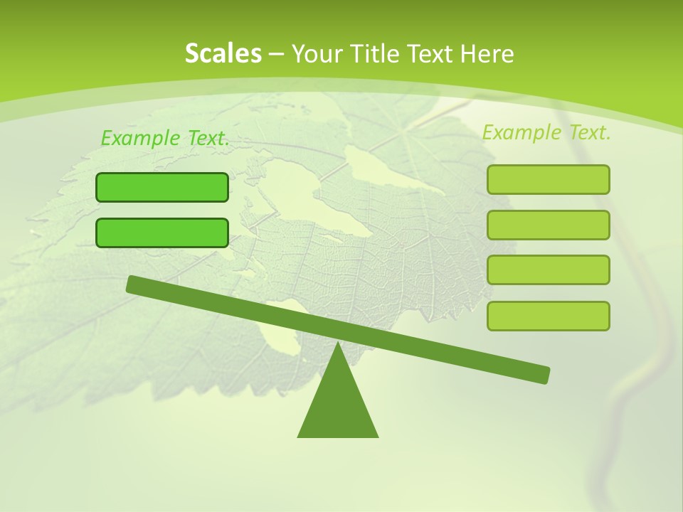 A Green Leaf On A Green Background PowerPoint Template
