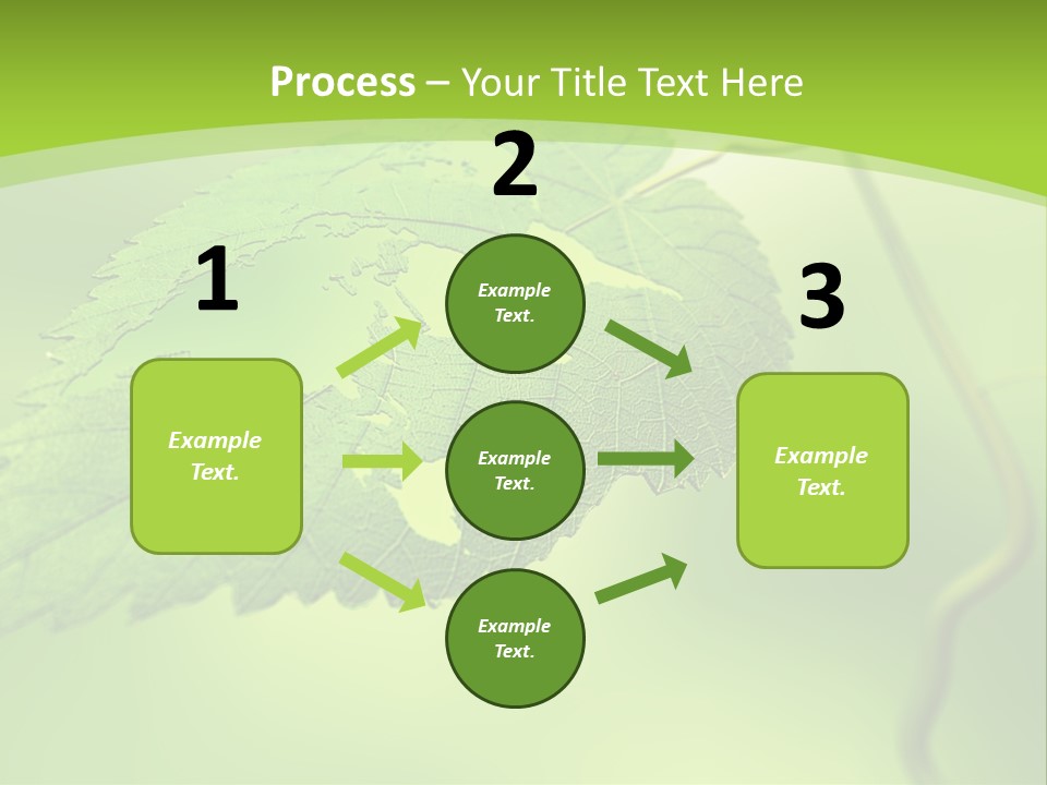 A Green Leaf On A Green Background PowerPoint Template