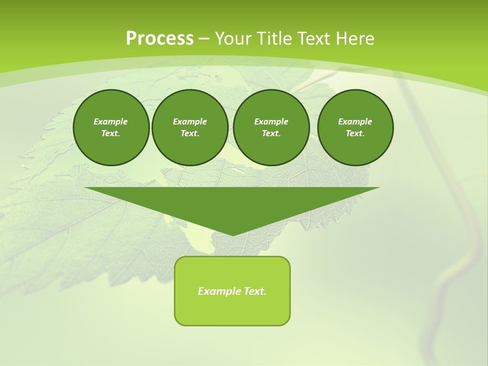 A Green Leaf On A Green Background PowerPoint Template