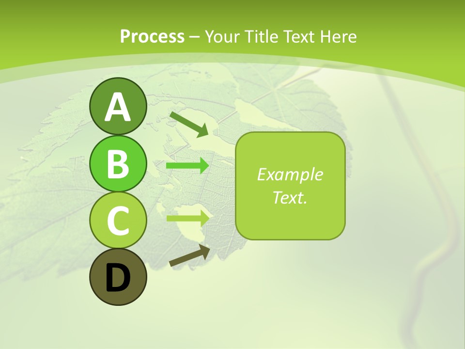 A Green Leaf On A Green Background PowerPoint Template