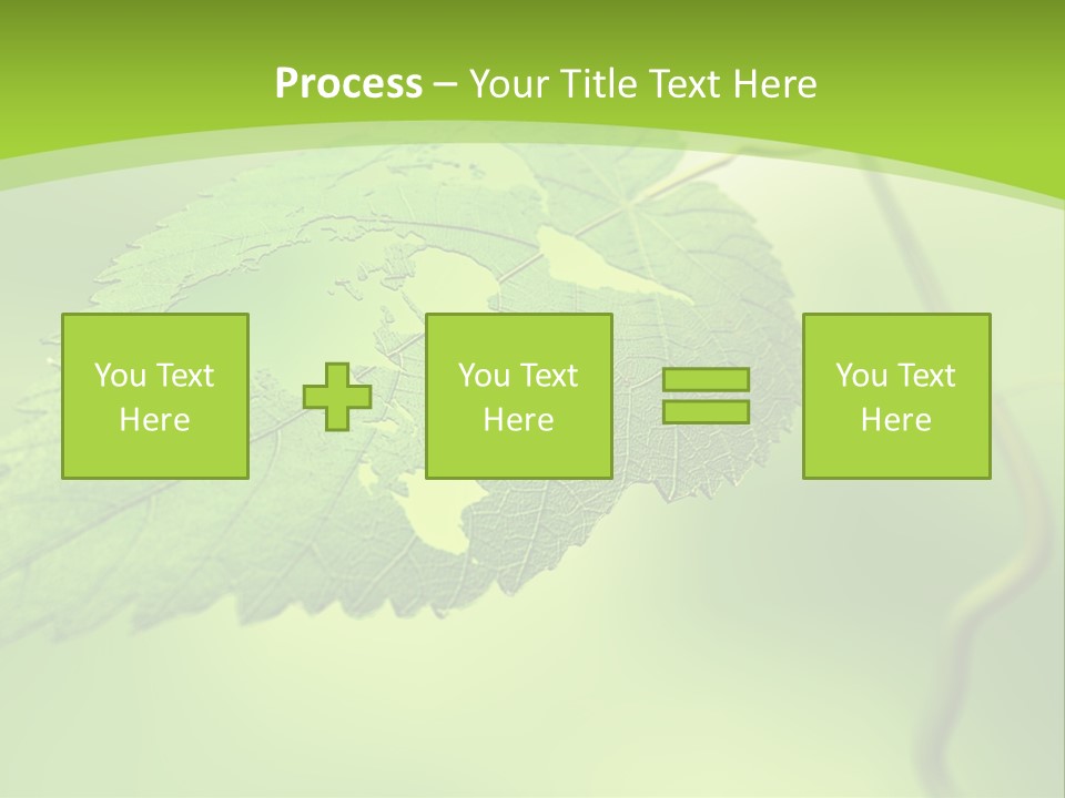 A Green Leaf On A Green Background PowerPoint Template