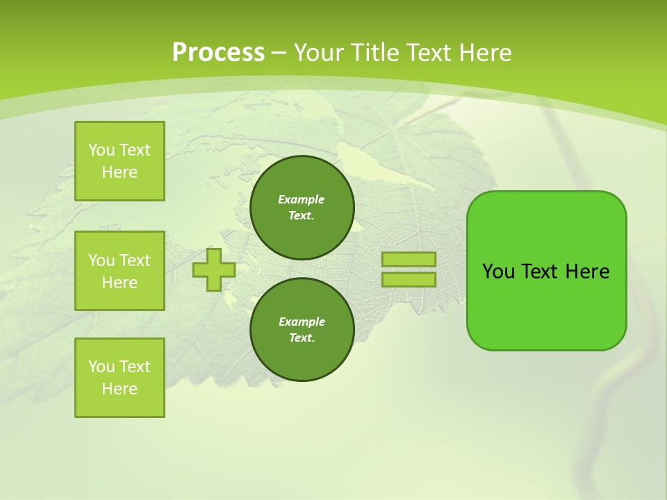 A Green Leaf On A Green Background PowerPoint Template