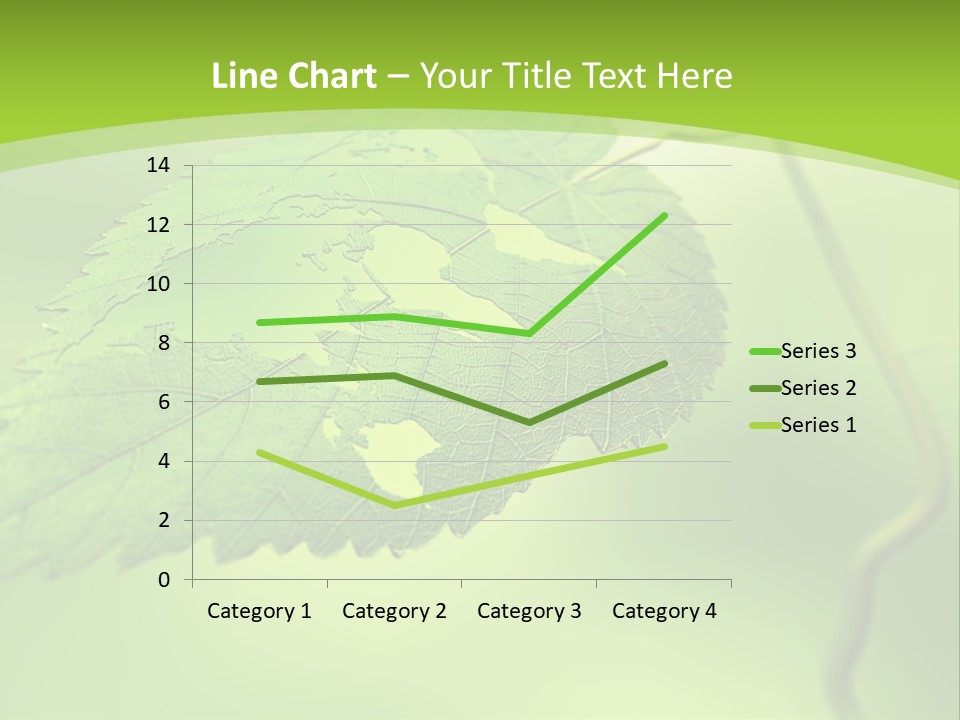 A Green Leaf On A Green Background PowerPoint Template