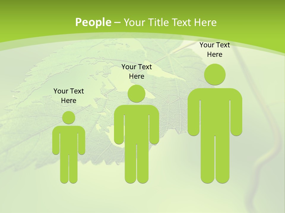 A Green Leaf On A Green Background PowerPoint Template