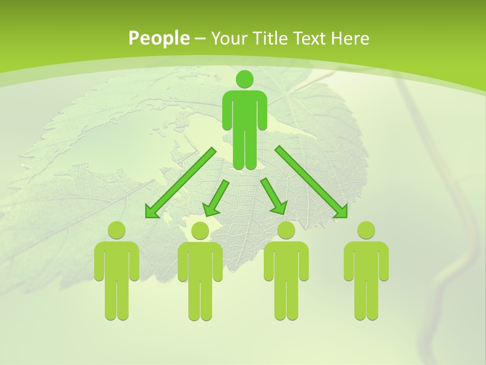 A Green Leaf On A Green Background PowerPoint Template