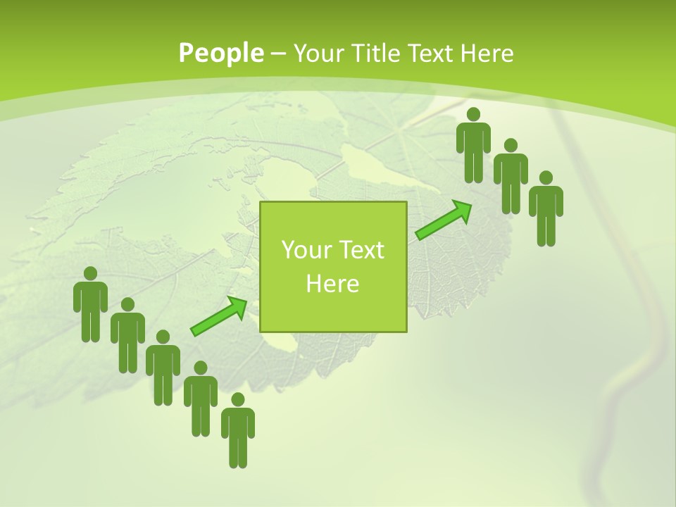 A Green Leaf On A Green Background PowerPoint Template