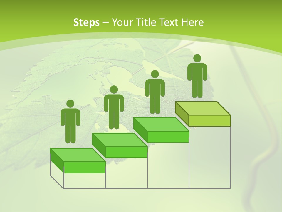 A Green Leaf On A Green Background PowerPoint Template