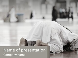 A Man Laying On The Ground With His Head In His Hands PowerPoint Template