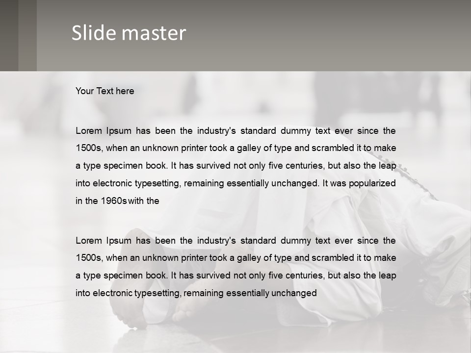 A Man Laying On The Ground With His Head In His Hands PowerPoint Template