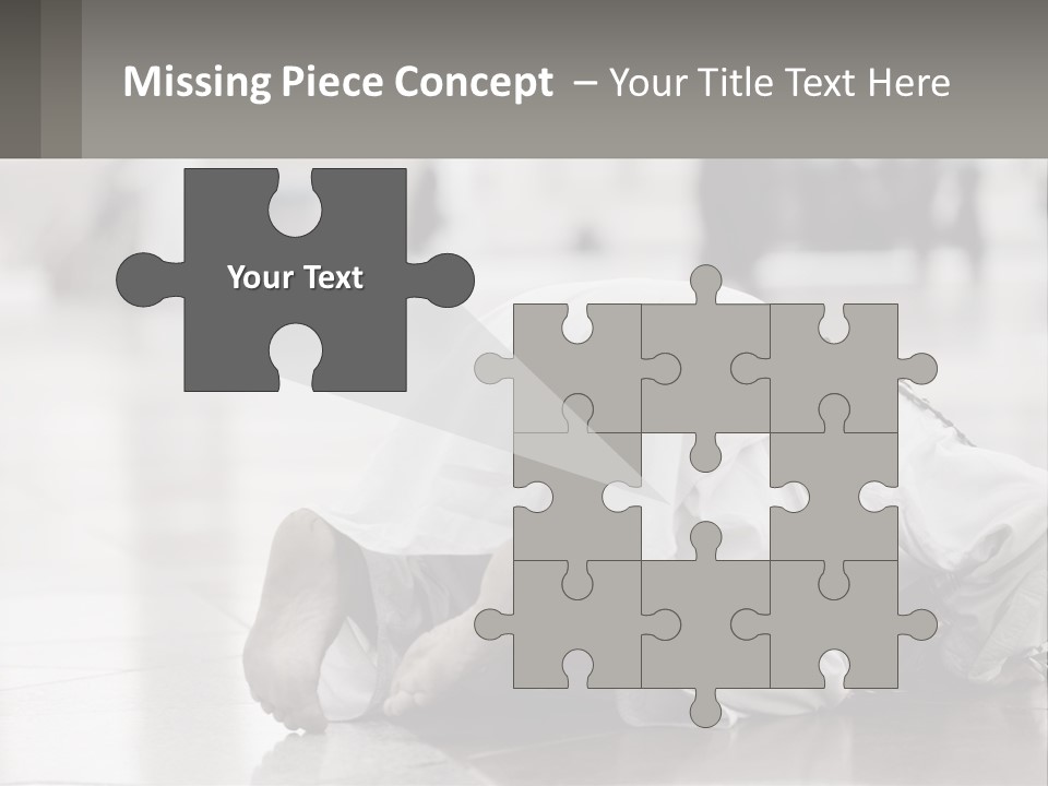 A Man Laying On The Ground With His Head In His Hands PowerPoint Template