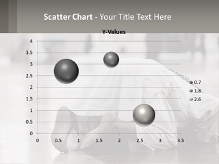 A Man Laying On The Ground With His Head In His Hands PowerPoint Template