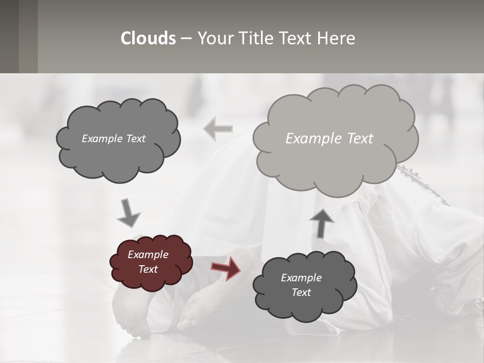 A Man Laying On The Ground With His Head In His Hands PowerPoint Template