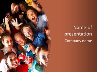 A Group Of People Are Posing For A Picture PowerPoint Template