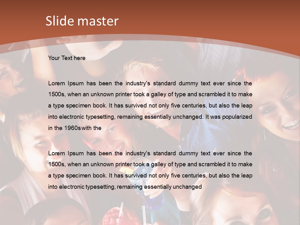 A Group Of People Are Posing For A Picture PowerPoint Template