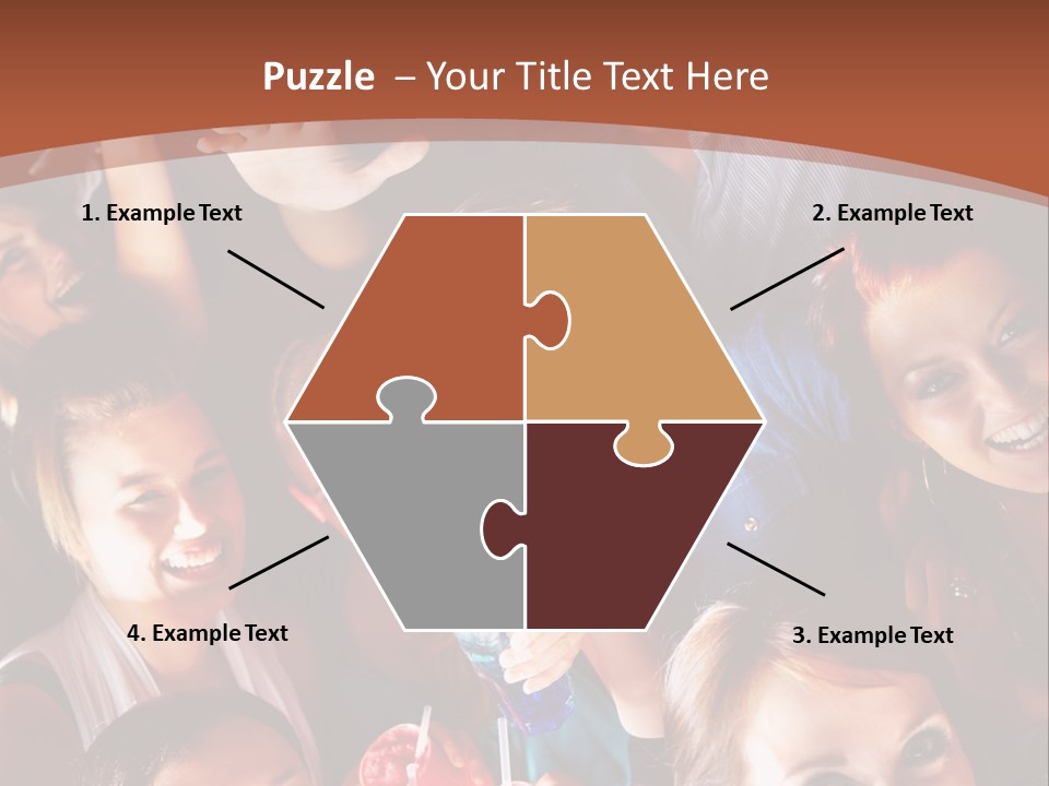 A Group Of People Are Posing For A Picture PowerPoint Template