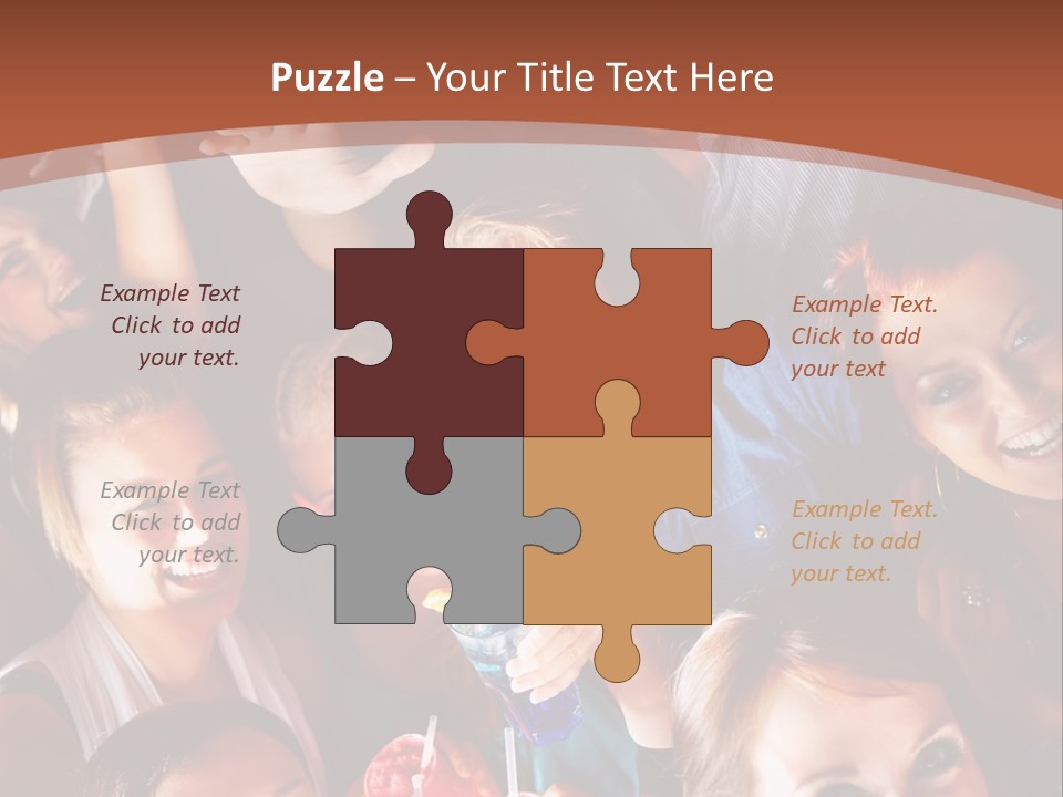 A Group Of People Are Posing For A Picture PowerPoint Template