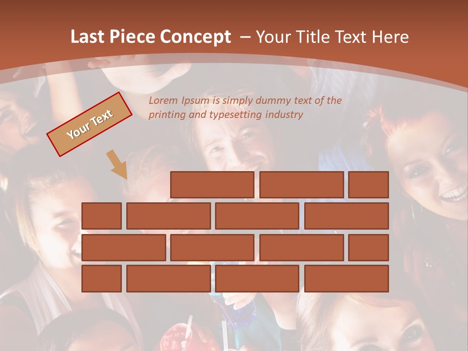 A Group Of People Are Posing For A Picture PowerPoint Template