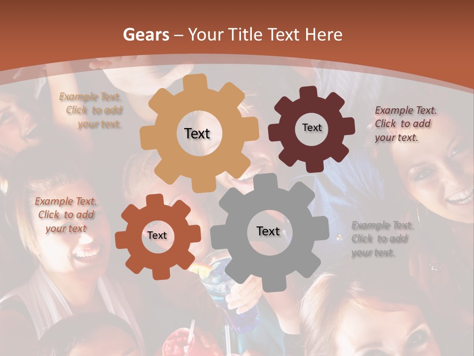 A Group Of People Are Posing For A Picture PowerPoint Template