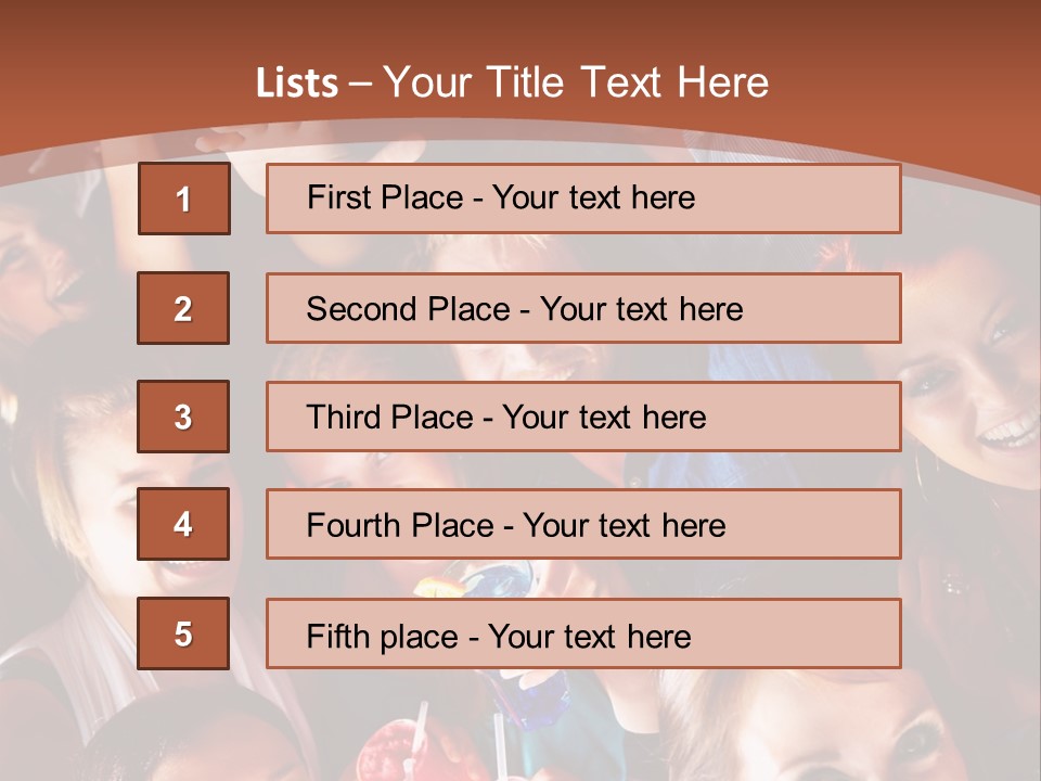 A Group Of People Are Posing For A Picture PowerPoint Template