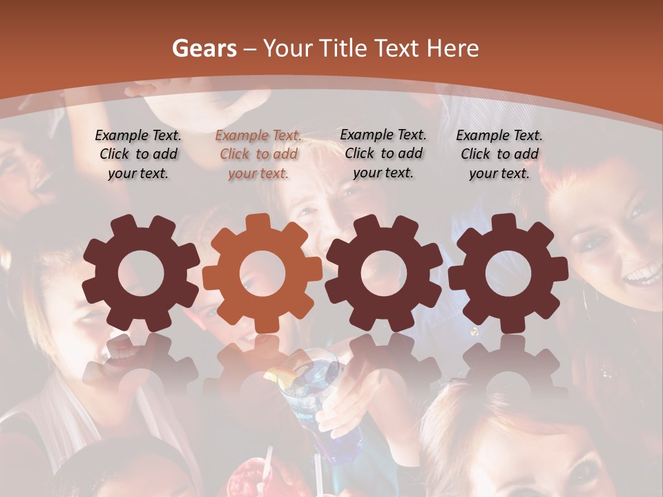 A Group Of People Are Posing For A Picture PowerPoint Template