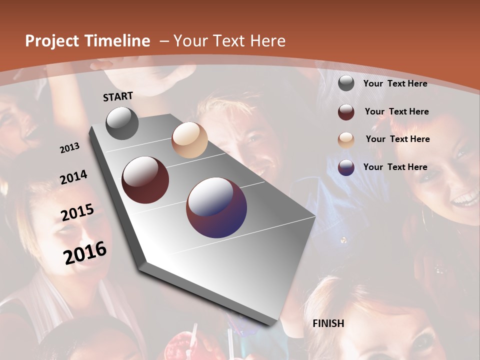 A Group Of People Are Posing For A Picture PowerPoint Template